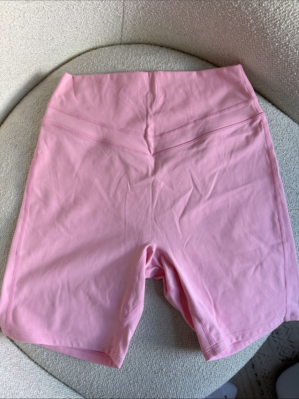 Women’s High-Rise Pink Bike Shorts with Supportive Waistband